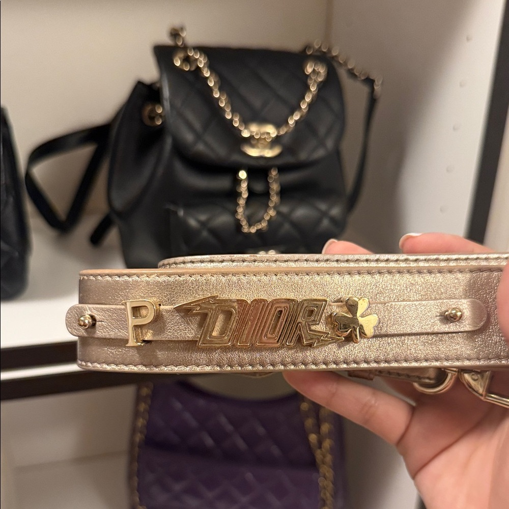 Dior Metallic Gold Women's Belt